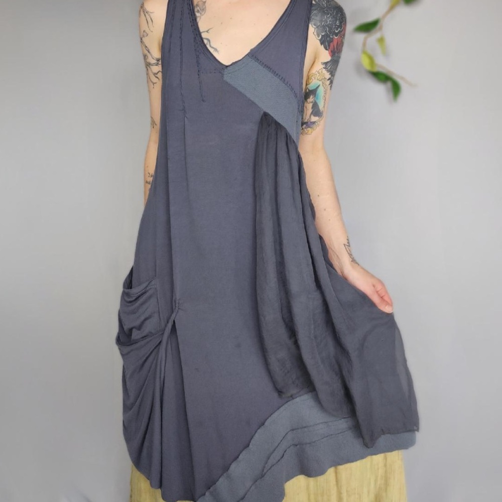 Gray Asymmetrical Dress